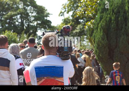 The Farmer's Dog pub, Jeremy Clarkson's latest venture, opened at noon in Asthall, Oxfordshire on 23 August 2024 at noon Stock Photo