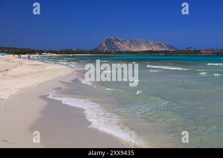 La Cinta perfect beach in Sardinia, Italy. Costa Smeralda region in Sardinia island. Stock Photo