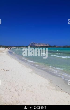 La Cinta perfect beach in Sardinia, Italy. Costa Smeralda region in Sardinia island. Stock Photo