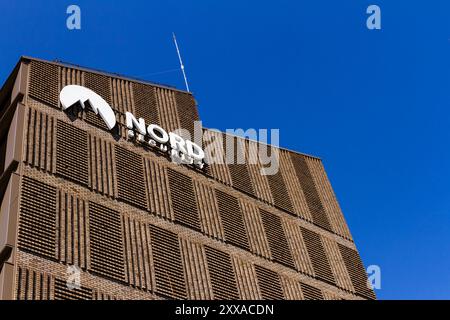 Vilnius, Lithuania - May 27, 2024. Nord security building In Vilnius. Nord security is a NordVPN service provider. Stock Photo