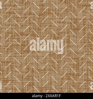 Vector seamless pattern with herringbone pattern on a textured background, distressed mudcloth repeat. Vector illustration Stock Vector