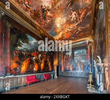 The Bow Room, Burghley House, near Stamford, Lincolnshire, England, UK Stock Photo