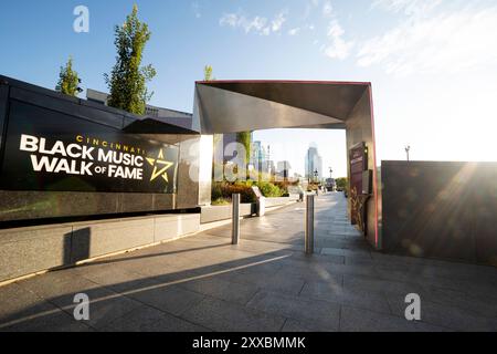 Entrance to the Cincinnati Black Music Walk of Fame in Cincinnati, Ohio ...