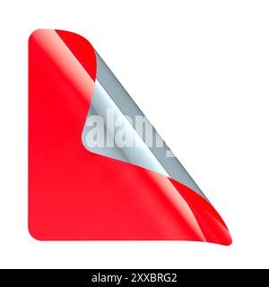 Square sticker, red color. 3D rendering isolated on white background Stock Photo