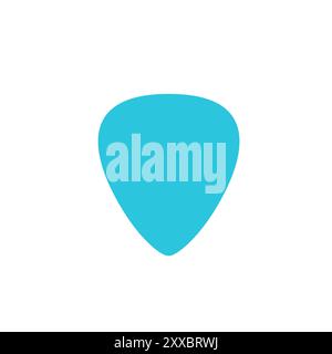 Guitar pick icon. Isolated on white background. From blue icon set. Stock Vector