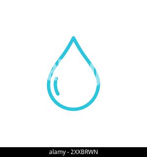 Rainwater drop icon. Isolated on white background. From blue icon set. Stock Vector