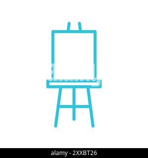 Canvas easel icon. Isolated on white background. From blue icon set. Stock Vector