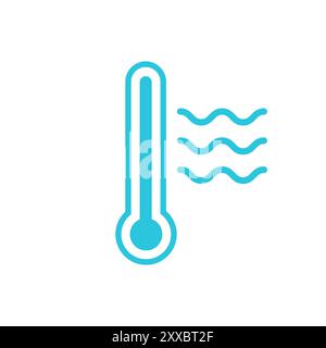 Extreme heat wave icon. Isolated on white background. From blue icon set. Stock Vector