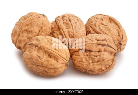 walnuts path isolated on white Stock Photo