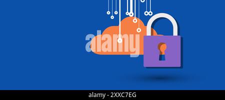 Innovative cyber solutions for securing business networks and data Stock Vector