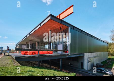 Rotterdam, Netherlands - April 10, 2024:  The Kunsthal museum in Museumpark. The building was designed by the Dutch architect Rem Koolhaas, OMA Stock Photo