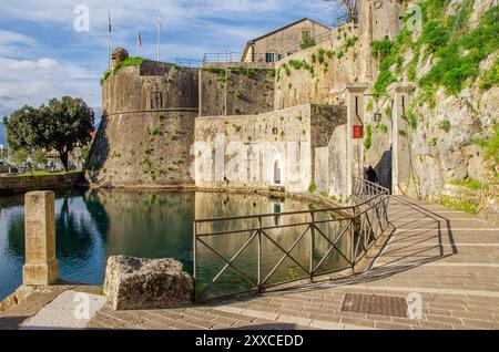 View of the 13th century Gurdić Gate entrance, Kotor fortifications, Kotor Old Town, Kotor Bay, Montenegro. Stock Photo