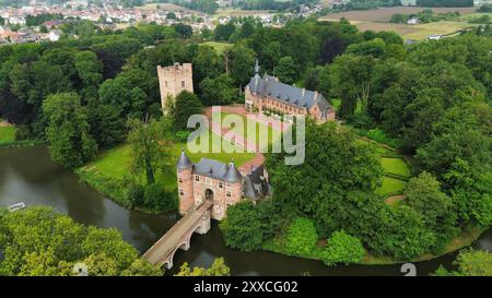 drone photo Grand-Bigard castle belgium europe Stock Photo