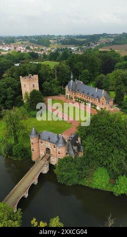 drone photo Grand-Bigard castle belgium europe Stock Photo