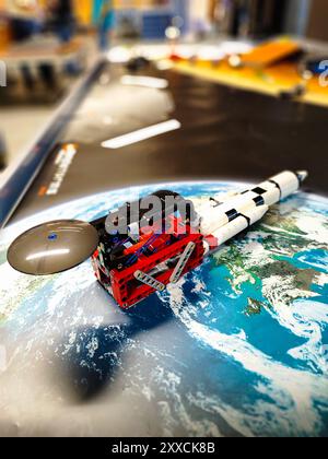 Euro Space Center, Belgium - April 25 2024: Inside ESA Robotics Teacher Training Workshop in Euro Space Center, Belgium Stock Photo