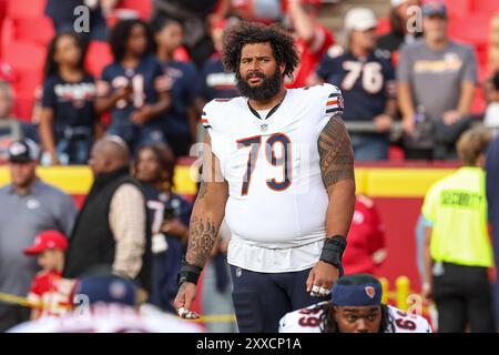 Chicago Bears guard Matt Pryor (79) blocks during the second half of an ...