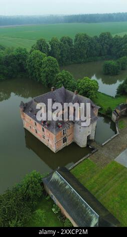 drone photo Fernelmont castle Belgium europe Stock Photo - Alamy
