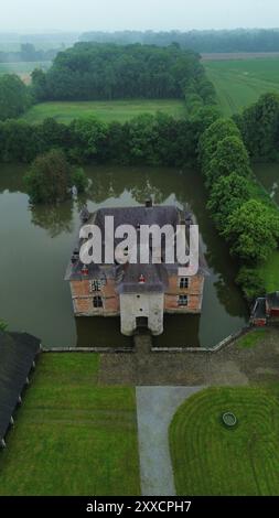 drone photo Fernelmont castle belgium europe Stock Photo - Alamy