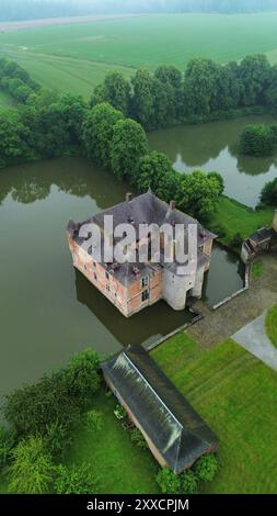 drone photo Fernelmont castle Belgium europe Stock Photo - Alamy