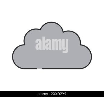 cloud icon illustrated in vector on white background Stock Photo - Alamy