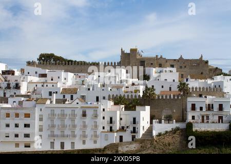 White houses in Vejer de la Frontera, Spain, Europe Stock Photo