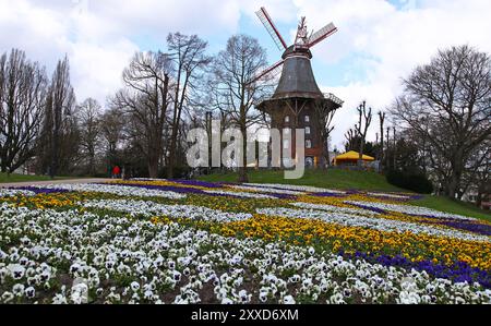 Muehle am Wall, Wallanlagen in Bremen, park, famous Wallanlagen in Bremen, Germany, Europe Stock Photo