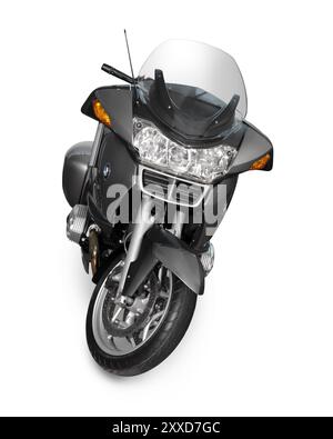 2006 BMW R 1200 RT touring motorcycle. Isolated with clipping path on white background Stock Photo