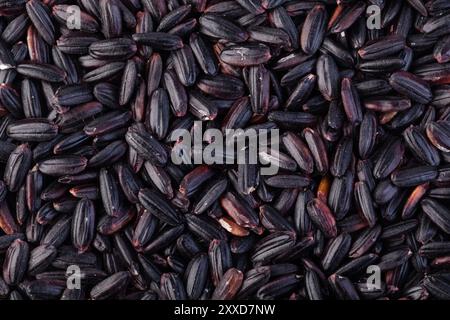 Natural rice Background, uncooked raw cereals Stock Photo