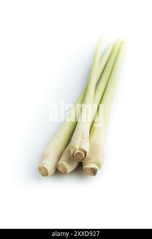 Lemon grass, Oil grass : thai herb isolated on white background Stock Photo