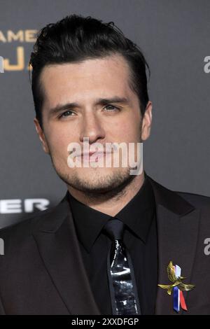 Josh Hutcherson at the Los Angeles premiere of 'The Hunger Games: Mockingjay, Part 2' held at the Microsoft Theatre in Los Angeles, USA on November 16 Stock Photo