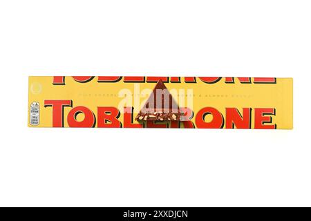Toblerone Swiss chocolate by Mondelez International – Wales, UK – 22 August 2024 Stock Photo