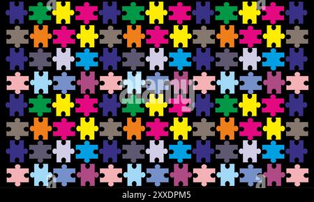 colorful puzzle Stock Vector