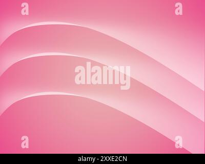 Pink gradient abstract background texture with curves or wave pattern is used for design as banner, template, ads and presentation concept. Stock Photo