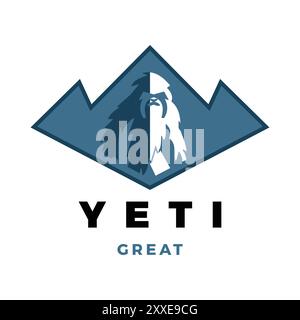 Yeti Icon Logo Design Template Stock Vector
