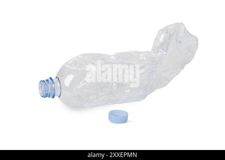 Used plastic bottle on white bacground. With clipping path Stock Photo