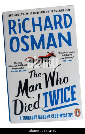 The Man who Died Twice book, a murder mystery novel by Richard Osman Stock Photo