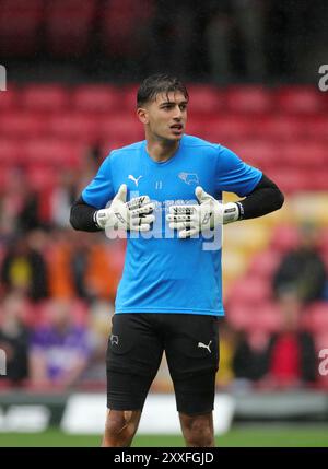 Derby County Goalkeeper Rohan Luthra Before The Sky Bet Championship 