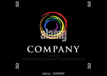Abstract Colorful Circle Paint Splash Logo Design Vector Stock Vector