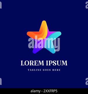 Colorful Modern Star Logo Design Vector Stock Vector