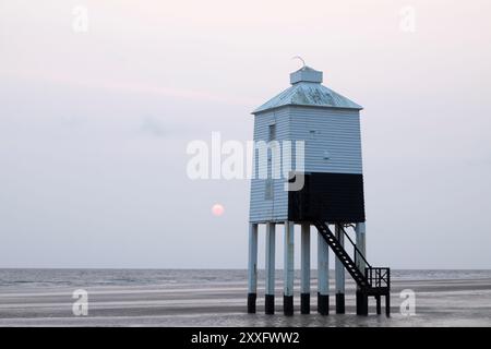The Low Lighthouse at Burnham-on-sea. Somerset, UK. Stock Photo