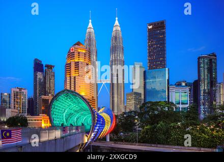 Twilight in Kuala Lumpur, Malaysia. Stock Photo