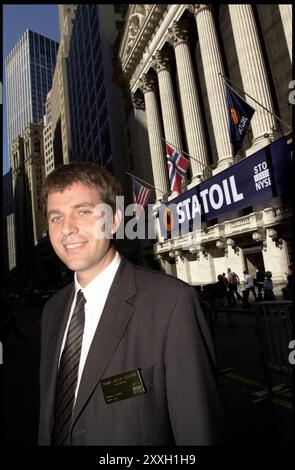 The Norwegian Oil Company Statoil is introduced on New York Stock Exchange NYSE Wall Street with the ticker STO. Stock Photo