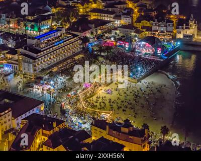 Cascais, Portugal. 24 Aug, 2024. The bustling Festas do Mar week-long concerts in Cascais, Portugal draws crowds to enjoy lively performances during the last week of August every year with free admission Credit: Alexandre Rotenberg/Alamy Live News Stock Photo