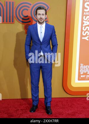 Ryan Gosling at the Los Angeles premiere of 'The Nice Guys' held at the TCL Chinese Theatre in Hollywood, USA on May 10, 2016 Stock Photo