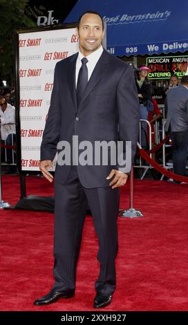 Dwayne Johnson at the Los Angeles premiere of 'Get Smart' held at the Mann Village Theatre in Westwood on June 16, 2008. Credit: Lumeimages.com Stock Photo