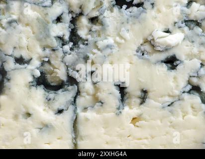 Blue cheese close up as background, texture Stock Photo