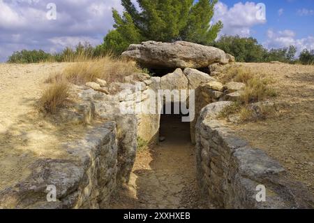 Dolmen du Pouget in southern France, Dolmen du Pouget in southern France Stock Photo