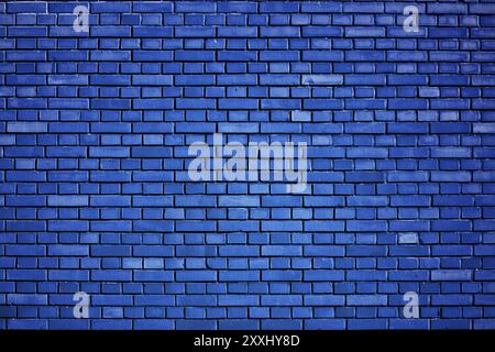 Dazzling blue brick wall background Stock Photo