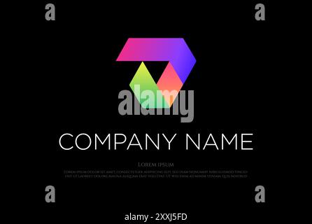 Modern Abstract Colorful Triangle Logo Design Vector Stock Vector