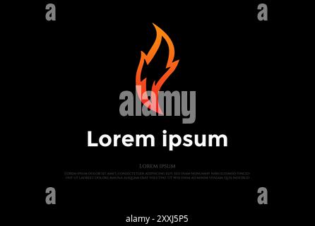 Modern Colorful Fox Tail or Fire Flame Logo Design Vector Stock Vector